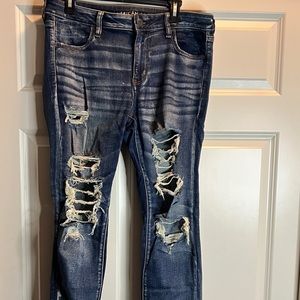 Distressed jeans